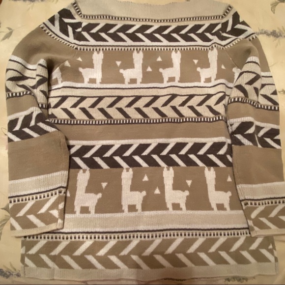 CreationL Fair Isle Llama Sweater - Picture 3 of 6